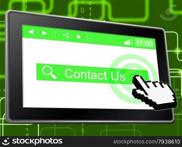 Contact Us Showing Send Message And Web