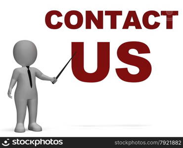 Contact Us Sign Means Helpdesk Or Customer Services
