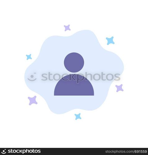 Contacts, Mane, Twitter Blue Icon on Abstract Cloud Background