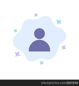 Contacts, Mane, Twitter Blue Icon on Abstract Cloud Background