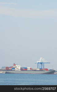 Container ship at a commercial dock, Charleston, South Carolina, USA