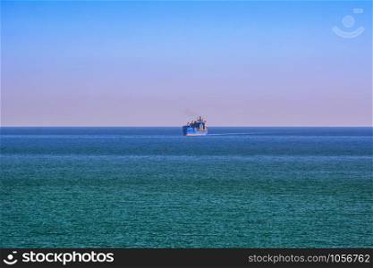 Container ship in the Black Sea. Container ship in the sea