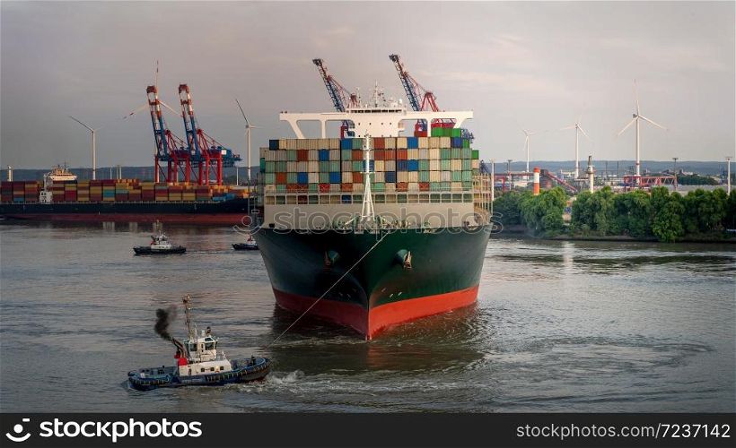 container ship in the port