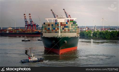 container ship in the port