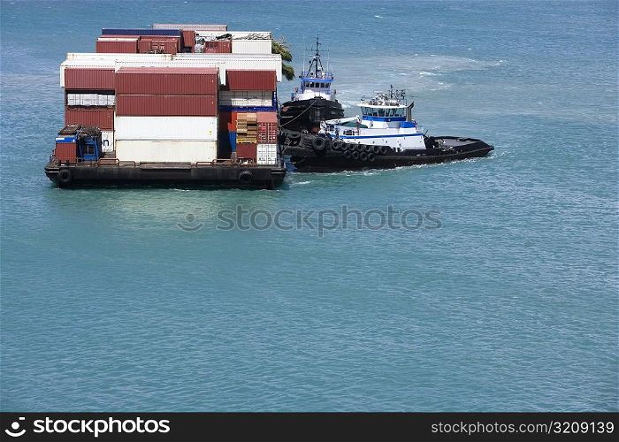 Container ship in the sea, Mawi, Hawaii Islands, USA