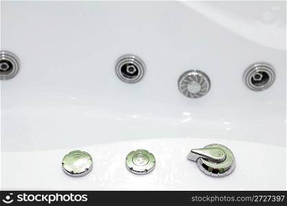 contemporary luxury bathtub with hydromassage - fragment