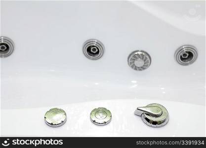 contemporary luxury bathtub with hydromassage - fragment