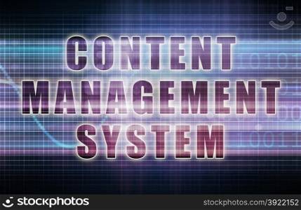 Content Management System or CMS on a Business Chart