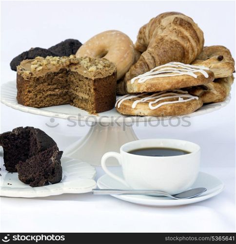 Continental breakfast pastries and cakes