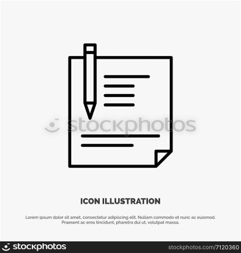 Contract, Document, File, Page, Paper, Sign, Signing Line Icon Vector