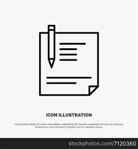 Contract, Document, File, Page, Paper, Sign, Signing Line Icon Vector