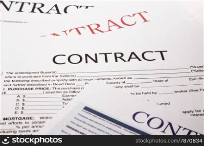 contract form, business concept and legal system