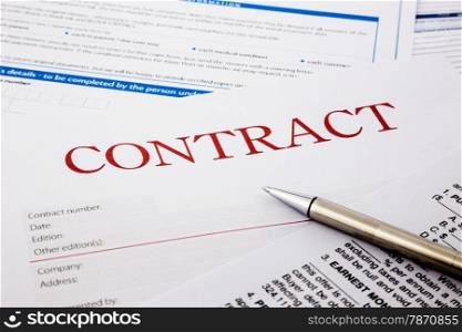contract form, business concept and legal system