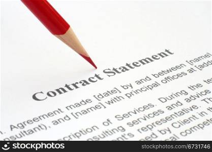 Contract statement