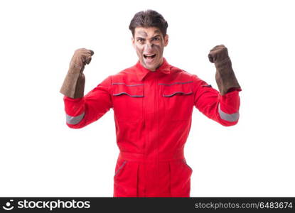 Contractor employee isolated on white background