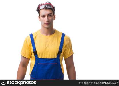 Contractor employee isolated on white background