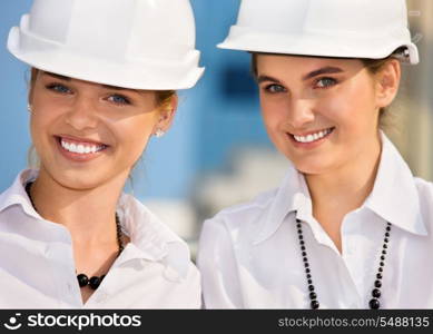 contractors in a front of building site