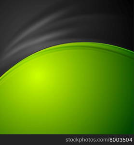 Contrast green and black abstract wavy background. Contrast green and black abstract wavy background. Smooth curves graphic design illustration