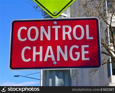 Control change street signage.