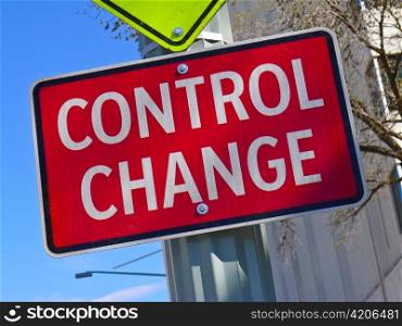 Control change street signage.