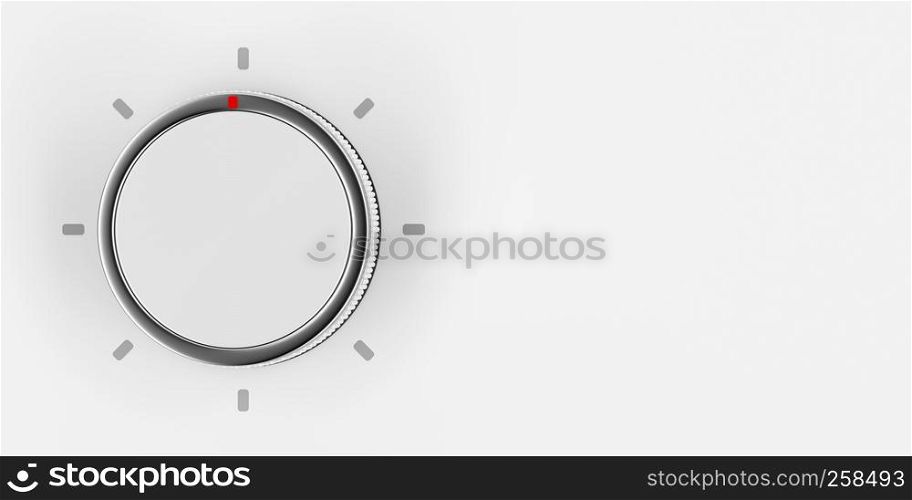 Control knob for different types of devices, 3D illustration