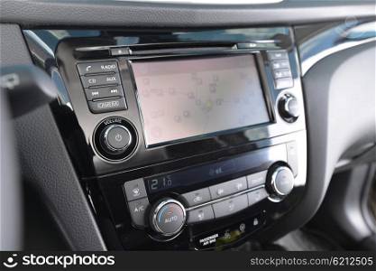 control panel of audio player and other devices of car