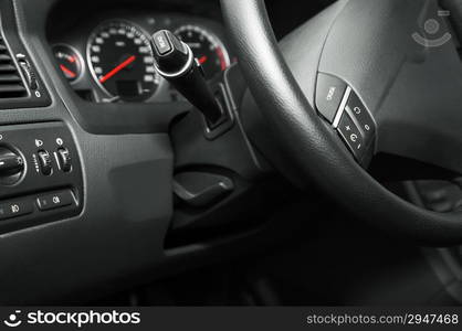 Control panel of the modern new car