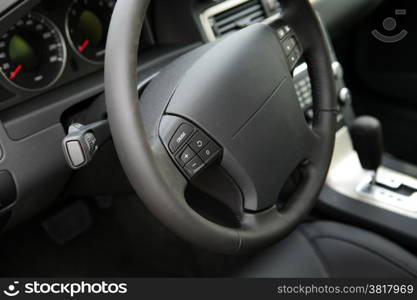 Control panel of the modern new car