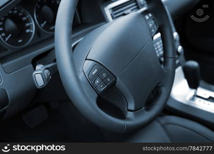 Control panel of the modern new car