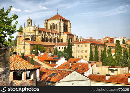 Convent of St. Stephen in Salamanca, Spain. Filtered image