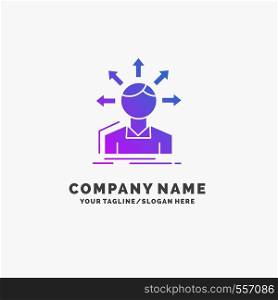 conversion difference, diversity, options, structure, user transition Purple Business Logo Template. Place for Tagline.. Vector EPS10 Abstract Template background