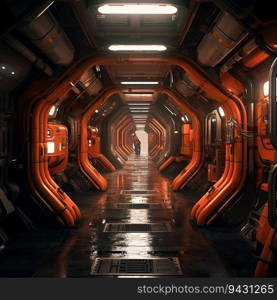 Convex surface, sci fi, cinematic, lighting, space, industrial,created by AI