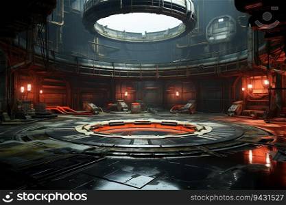 Convex surface, sci fi, cinematic, lighting, space, industrial,created by AI
