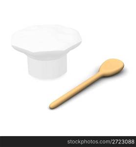 Cook cap and spoon