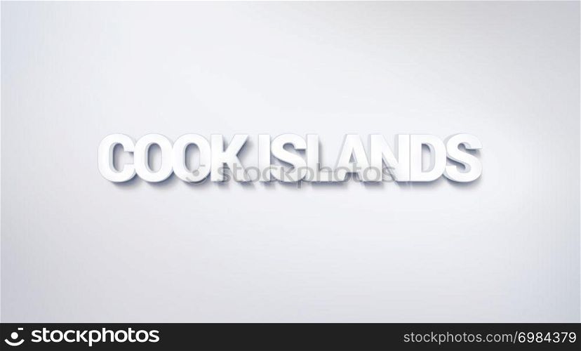 Cook Islands, text design. calligraphy. Typography poster. Usable as Wallpaper background