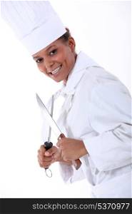 Cook shapening knife