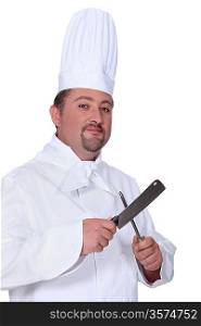 cook sharpening knife