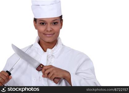 Cook sharpening knife