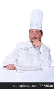 Cook waiting to be served