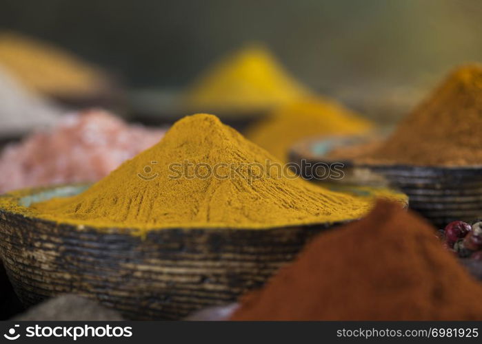 Cookbook and various spices background