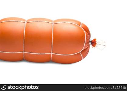 Cooked sausage isolated on the white background