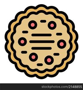 Cookie molds bake icon. Outline Cookie molds bake vector icon color flat isolated. Cookie molds bake icon color outline vector
