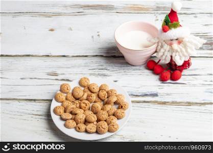 Cookies and milk for Santa Claus