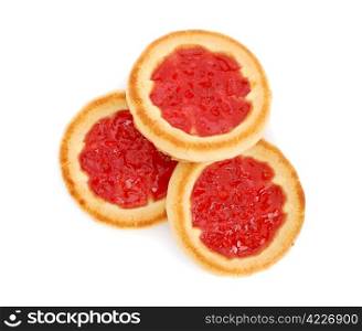 Cookies with jam isolated on white background. Cookies with jam