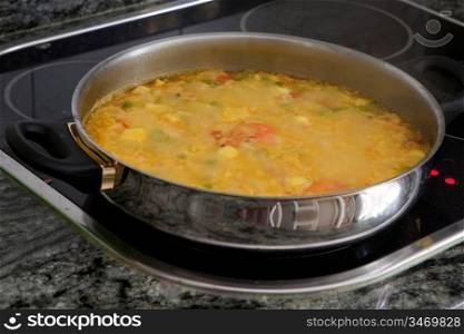 Cooking at home. Casserole with delicious homemade recipe