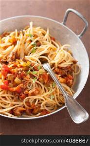 cooking italian pasta spaghetti bolognese