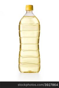 cooking oil bottle isolated on white with clipping path