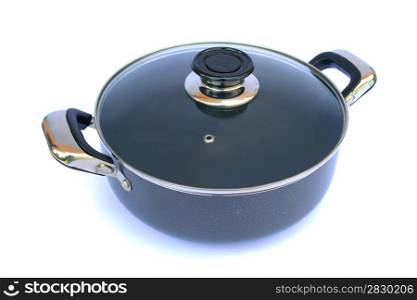 Cooking pot isolated on white background.