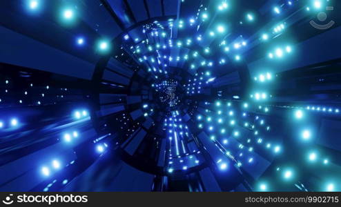 Cool 4k uhd blue green color changing science fiction tunnel 3d illustration background wallpaper artwork. Cool blue green color changing science fiction tunnel 3d illustration background wallpaper artwork