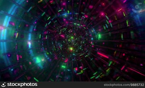 Cool 4k uhd glass tunnel glowing space particles 3d illustration background wallpaper design artwork. Cool glass tunnel glowing space particles 3d illustration background wallpaper design artwork